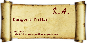 Könyves Anita névjegykártya